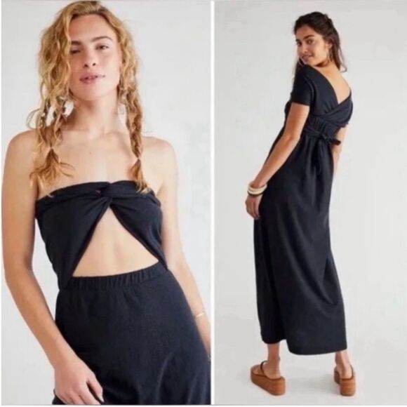 Free people‎ beach convertible maxi dress black womens size XS - Picture 2 of 6